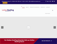 Tablet Screenshot of lottesroofing.com